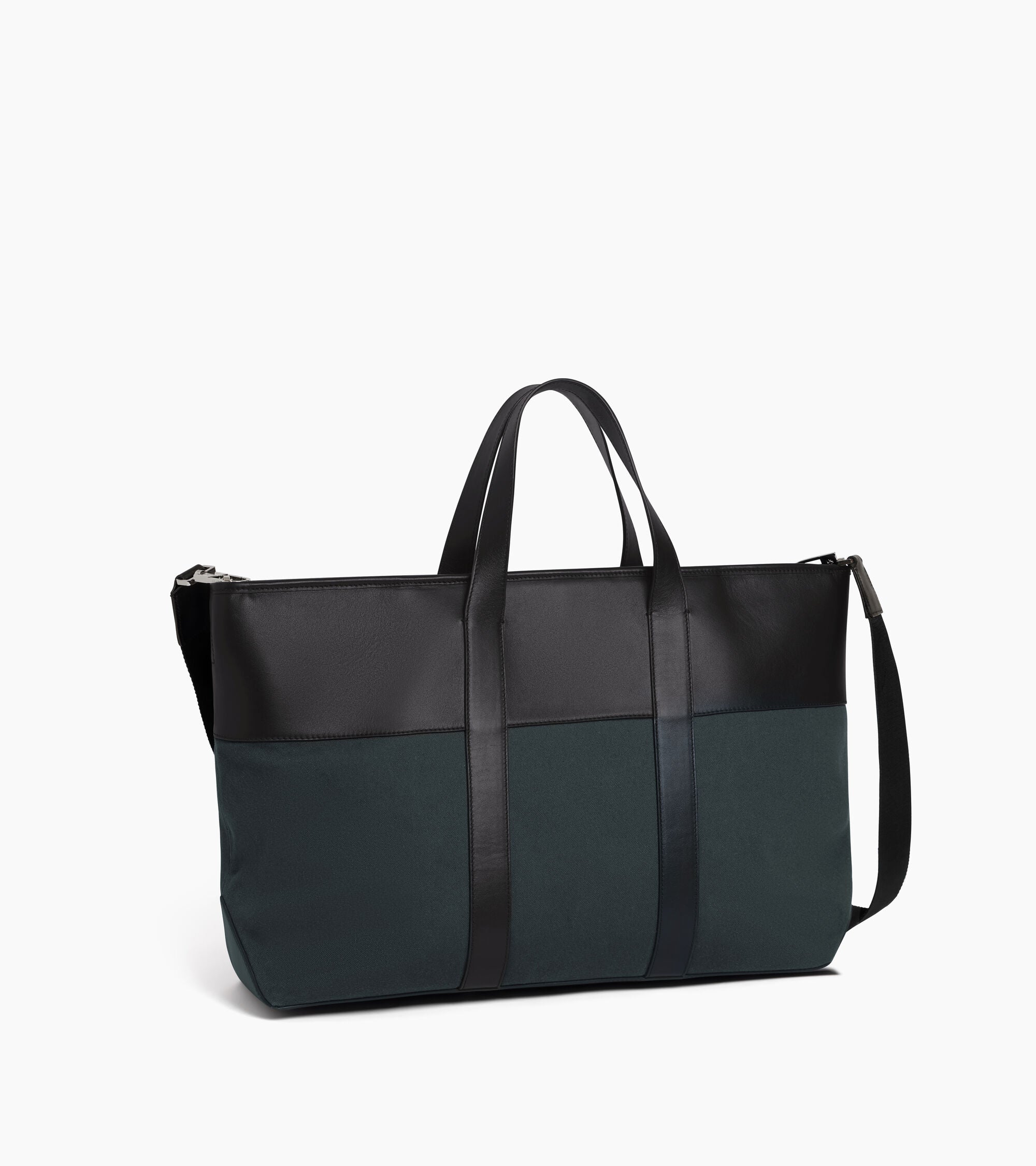 Bolso cabás para llevar en la mano Le Tanneur x HAST de piel lisa y lona de algodón