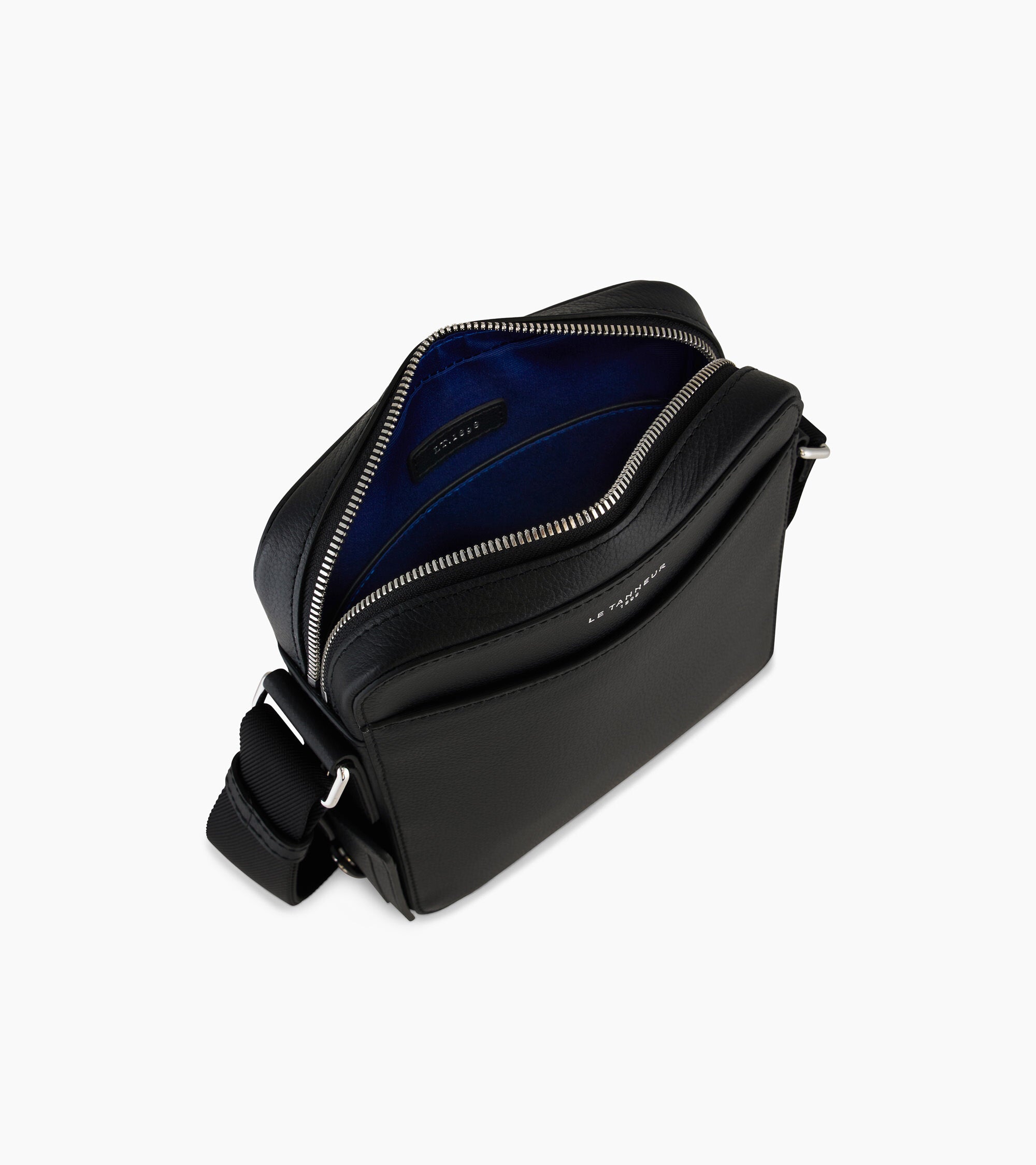 Petite sacoche zippée Emile en cuir grainé