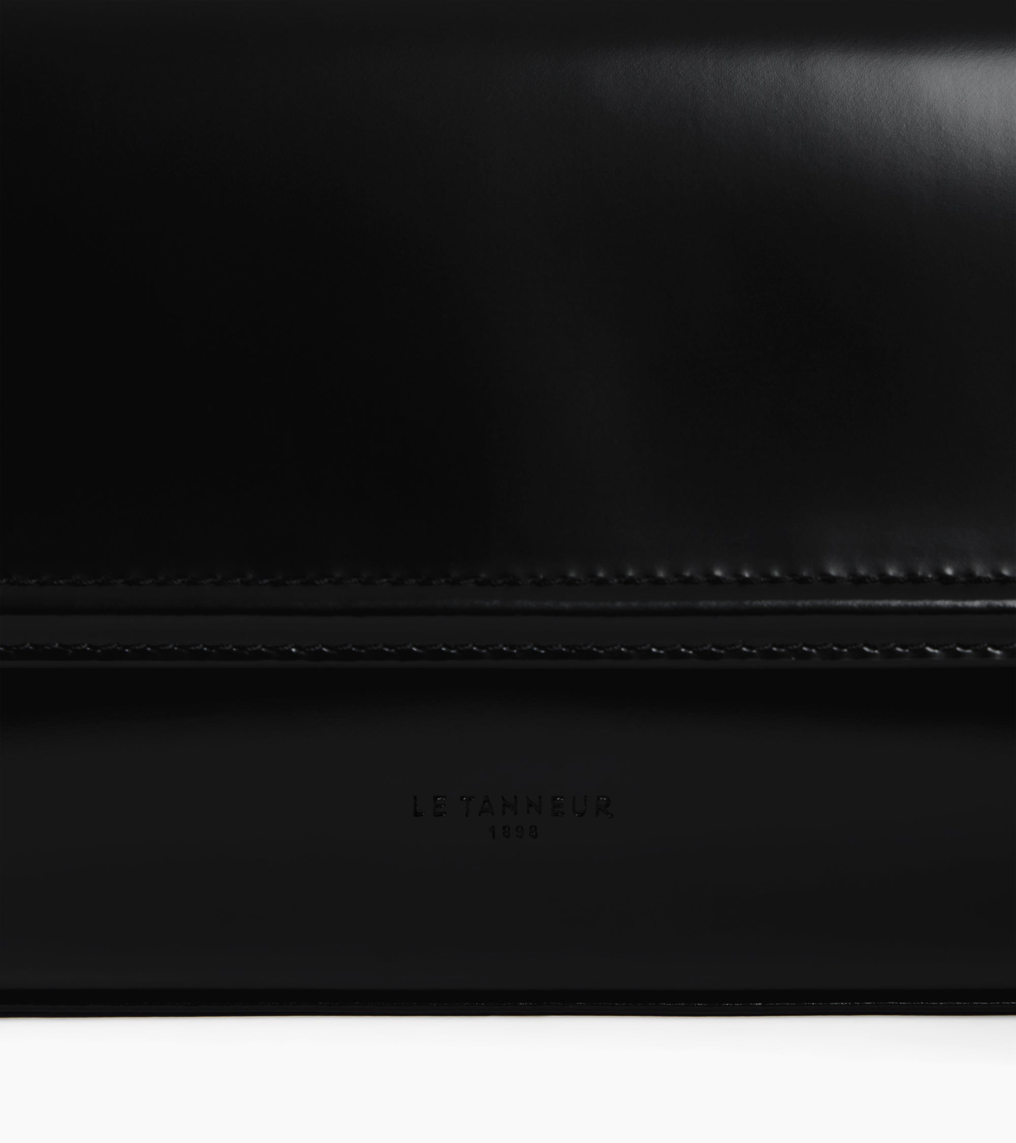 Sac porté épaule moyen modèle Solaise en cuir lisse effet box