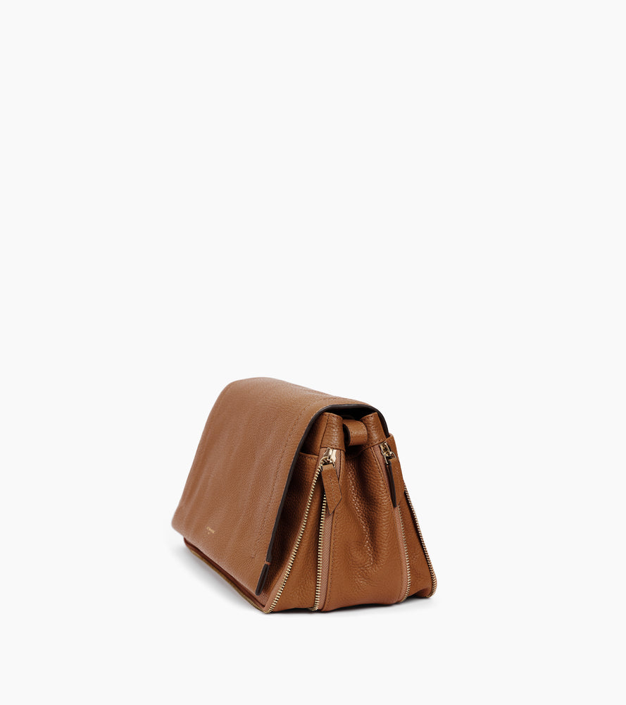 Sac bandoulière moyen modèle Aurore en cuir grainé
