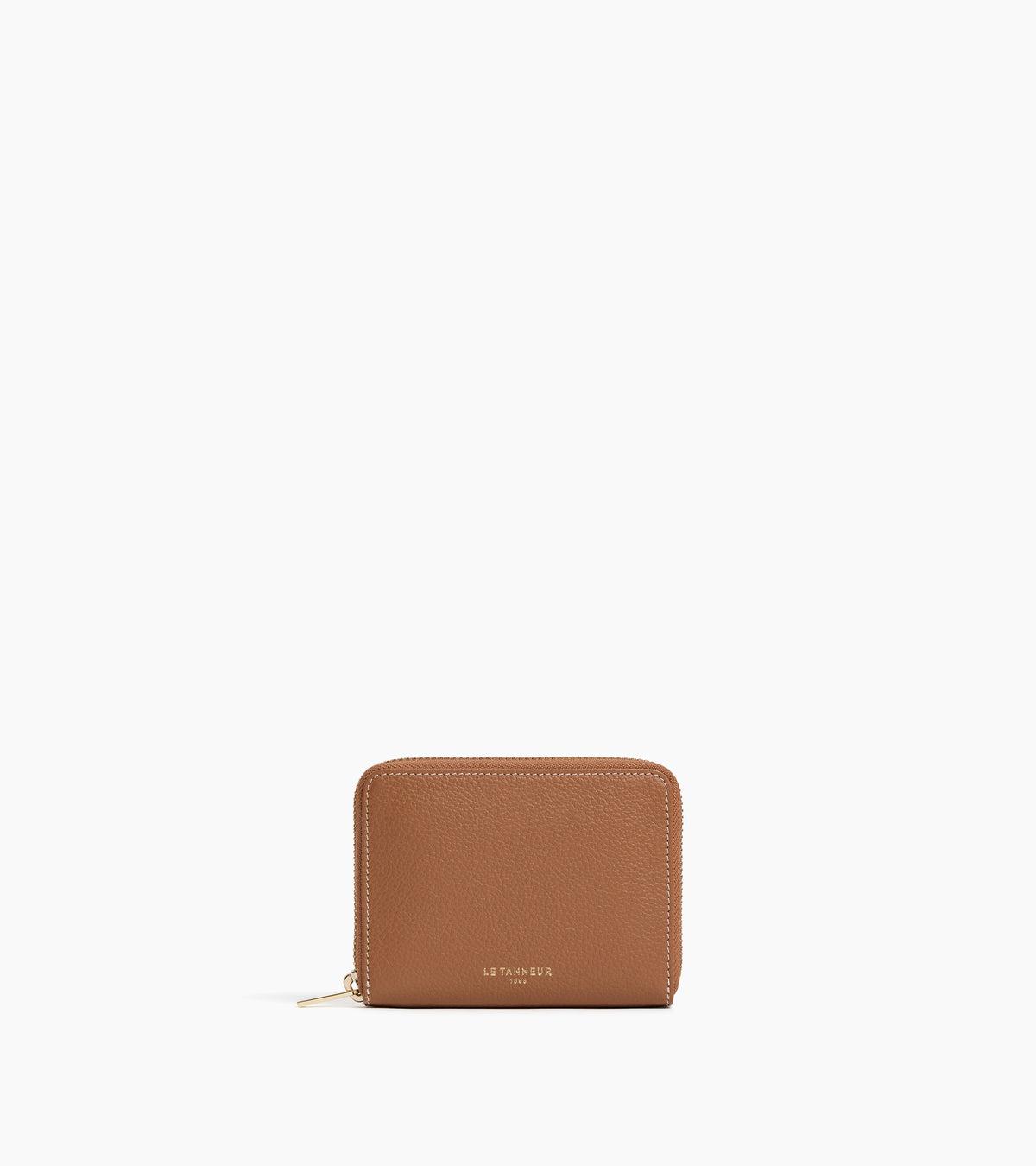 Porte monnaie zippé avec porte cartes amovible Albertine en cuir grainé