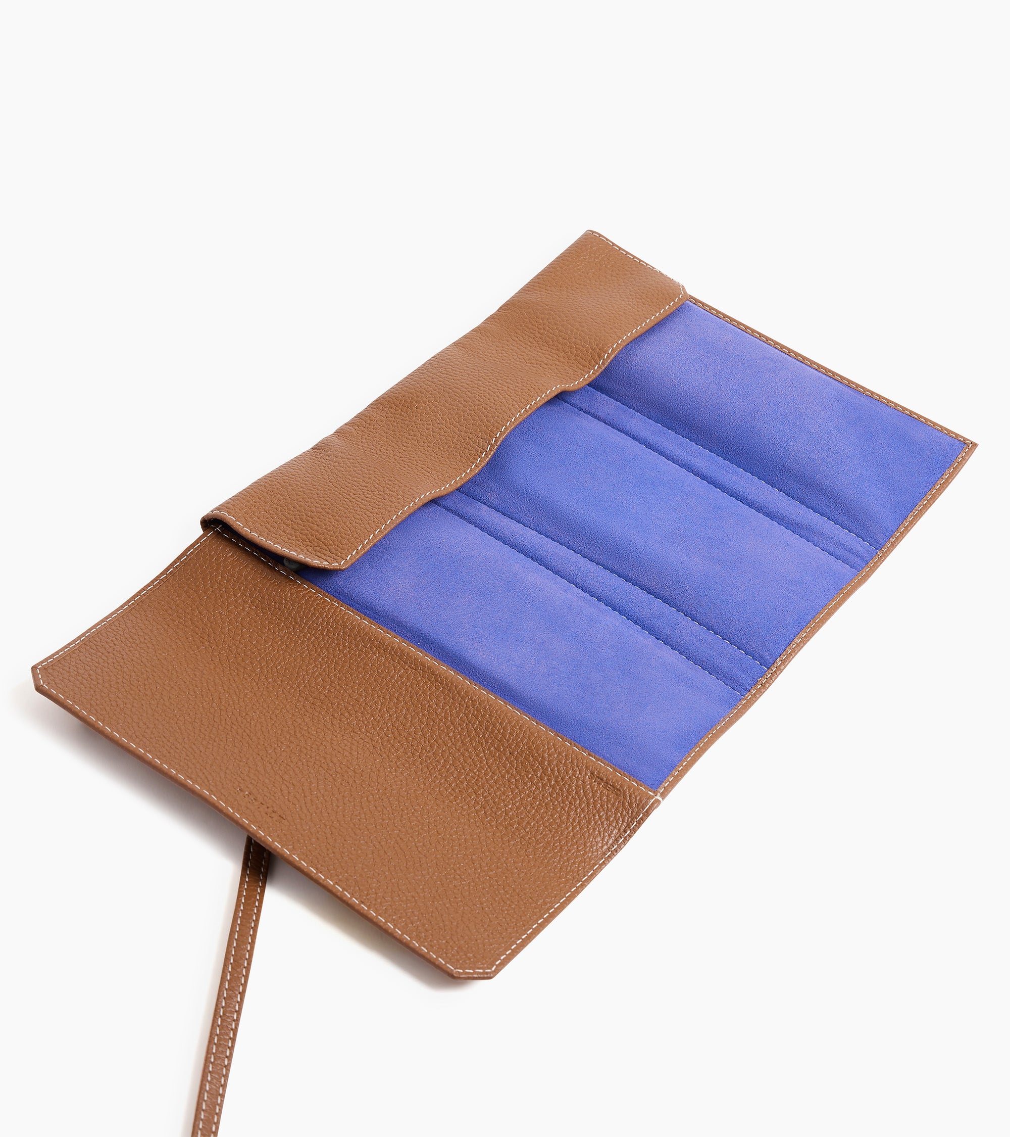 Coffret 3 montres de voyage en cuir grainé