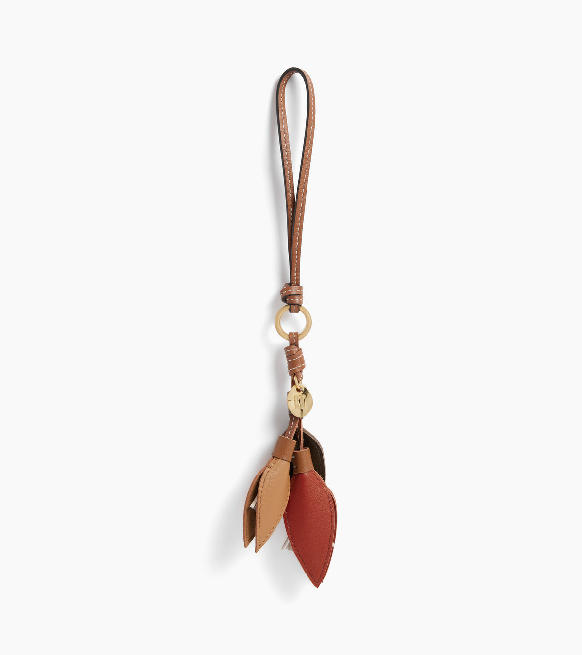 Charms fleur en cuir lisse