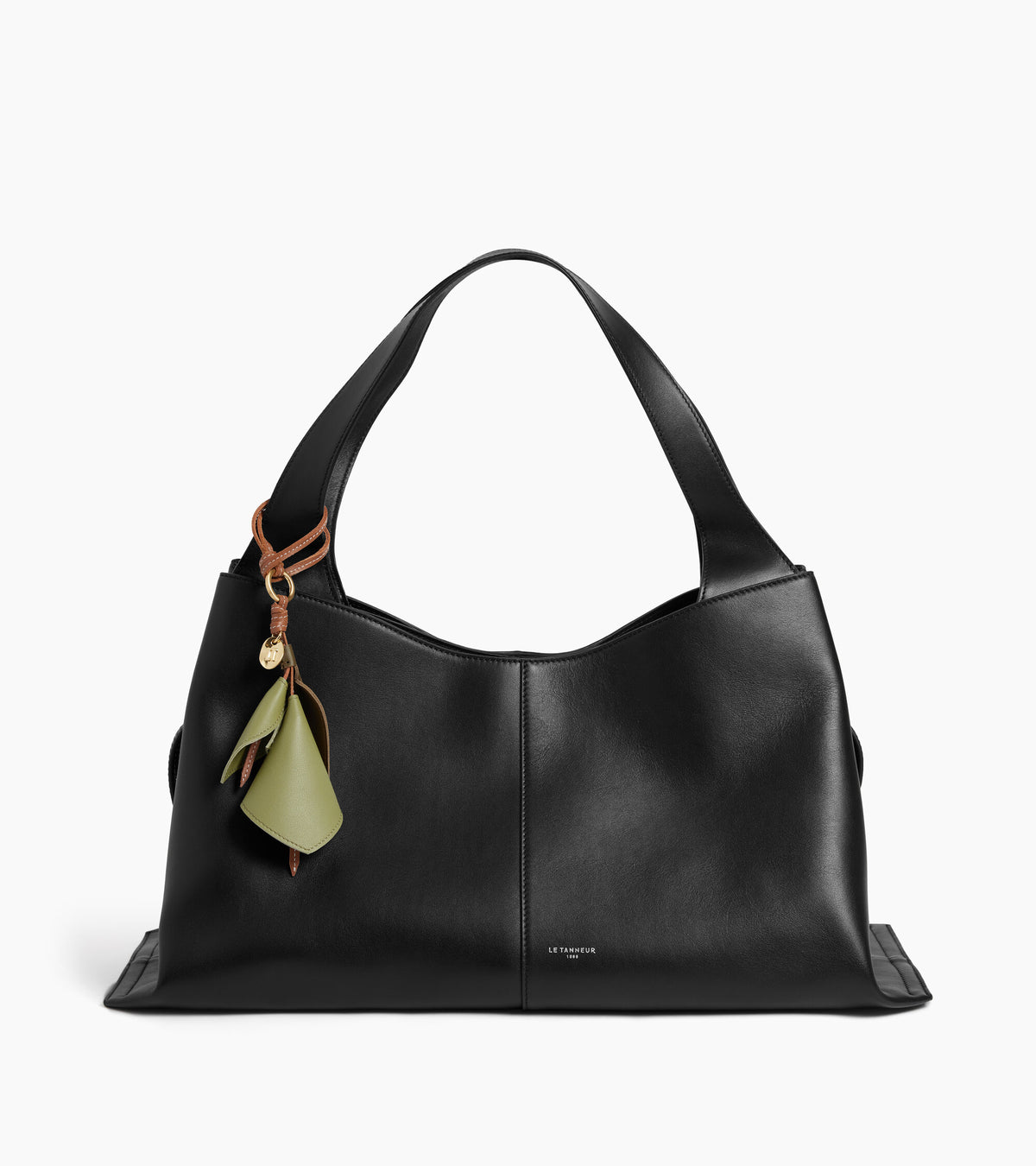 Charms fleur en cuir lisse