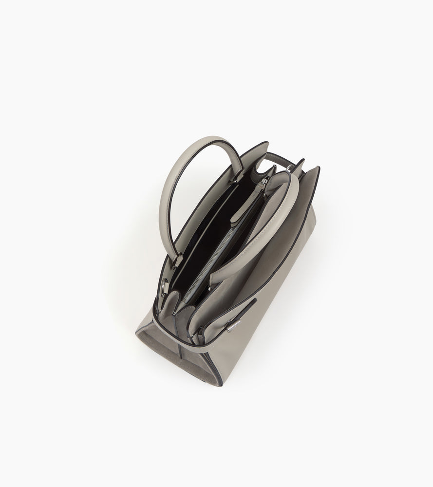Emie medium handbag in smooth leather and nubuck
