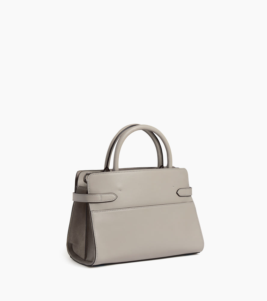 Emie medium handbag in smooth leather and nubuck