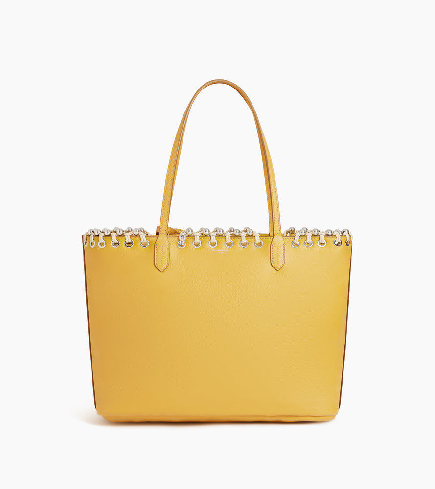 Grained leather tote bag Kitesy Martin Studio