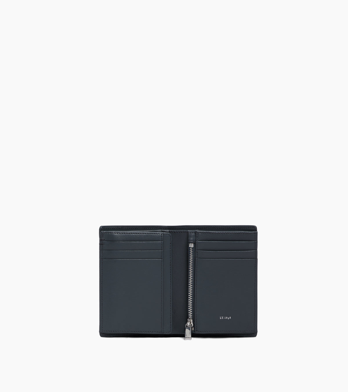 Grand portefeuille vertical zippé 2 volets Lucien en cuir liégé