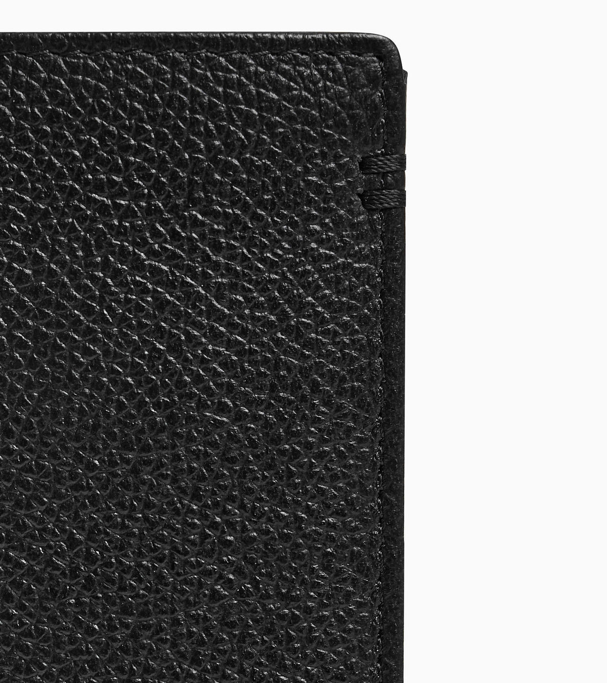 Lucien large vertical two-fold zipped wallet in grained leather