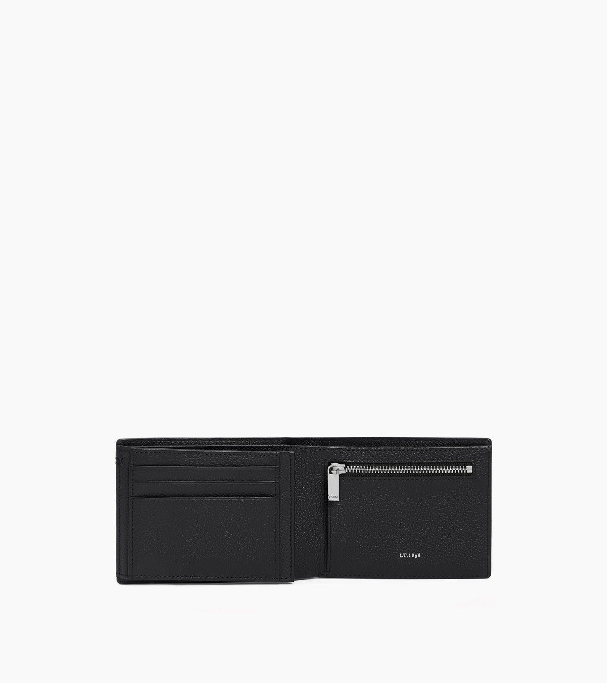 Bifold-Brieftasche im Querformat Lucien aus genarbtem Leder