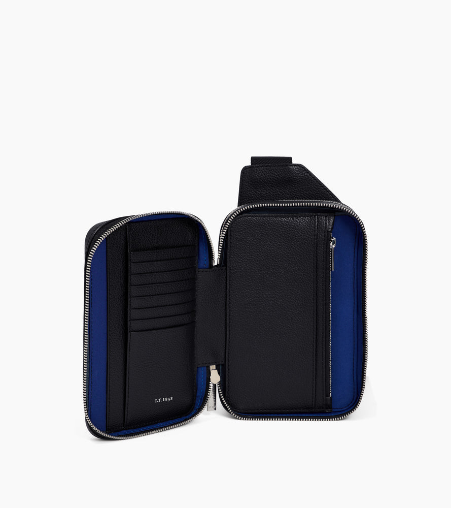 Sacoche sling Emile en cuir grainé