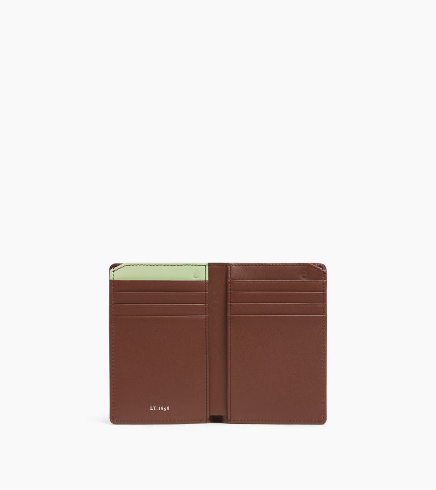 Porte cartes vertical Emile en cuir signature T