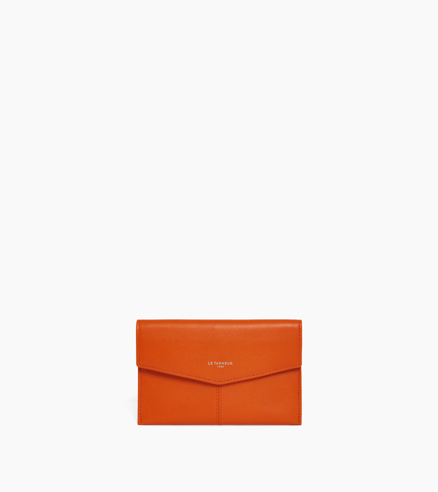 Pochette enveloppe moyen modèle Charlotte en cuir lisse