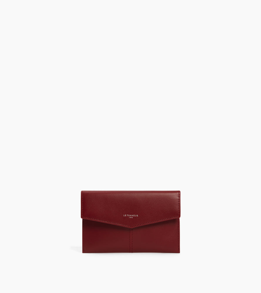 Pochette enveloppe moyen modèle Charlotte en cuir lisse