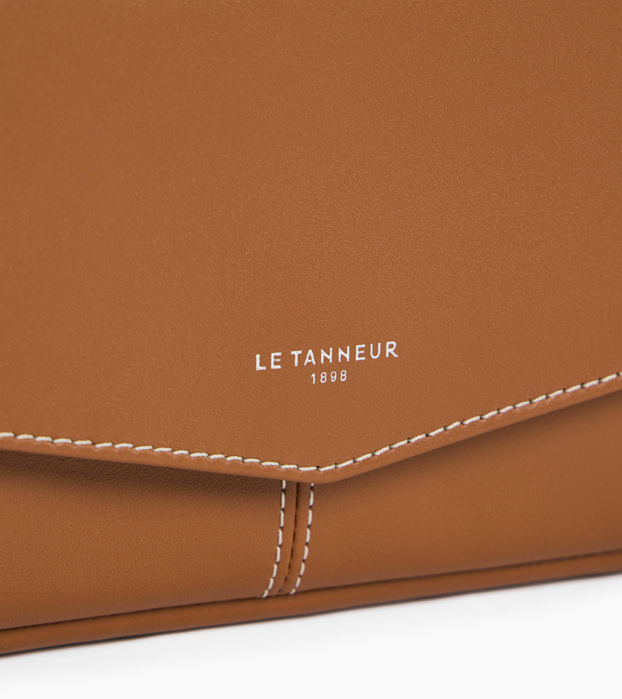 Sac pochette avec bandoulière amovible Charlotte en cuir lisse