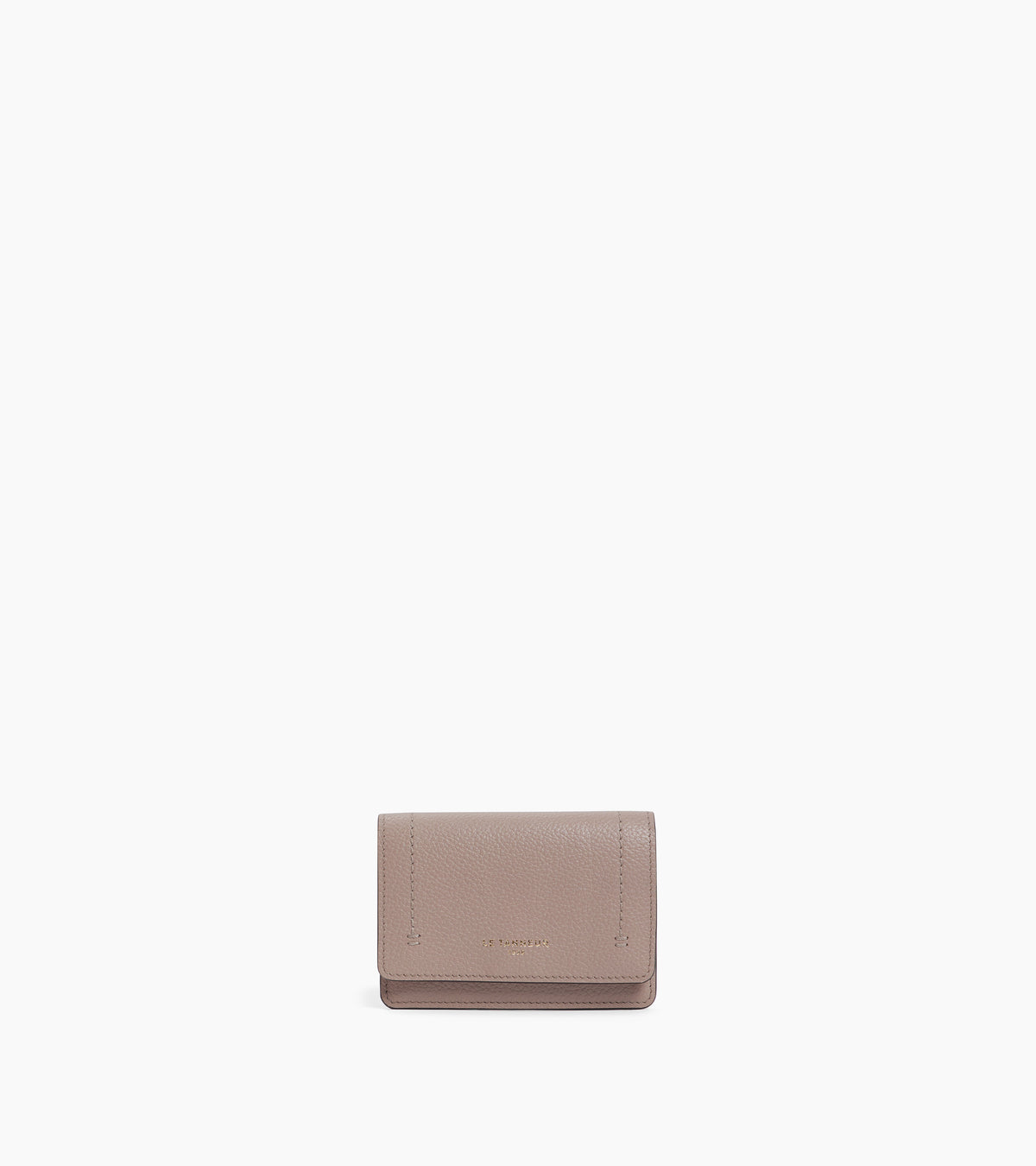 Petit porte cartes à rabat Louison en cuir grainé