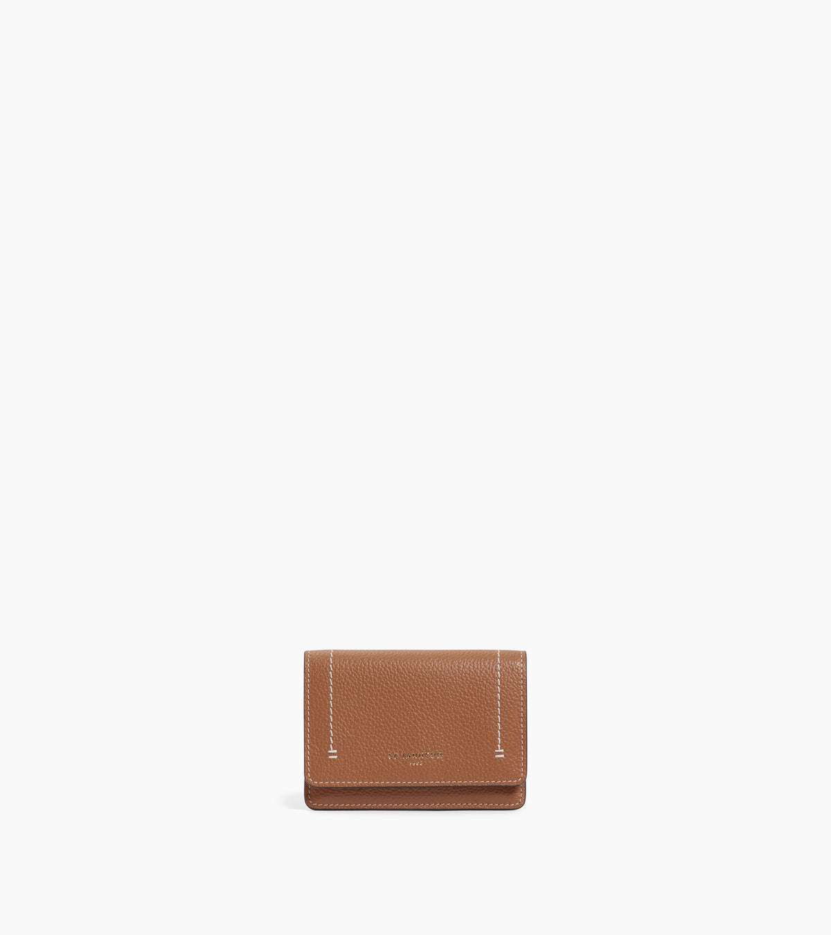 Petit porte cartes à rabat Louison en cuir grainé