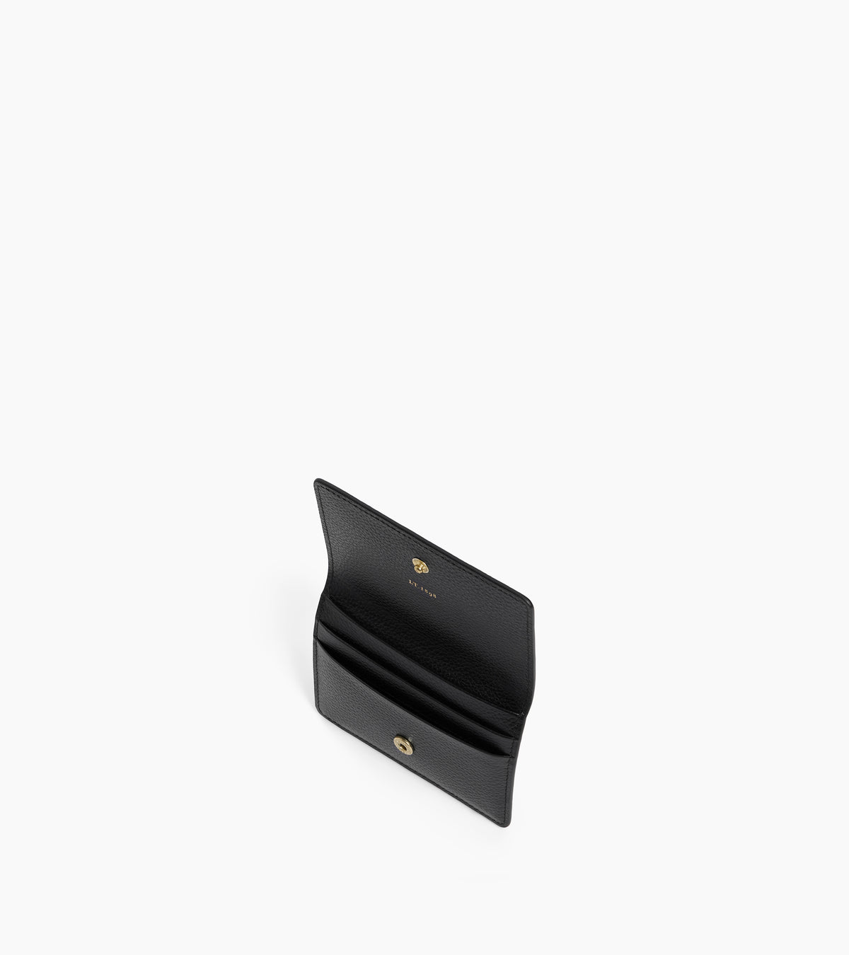 Petit porte cartes à rabat Louison en cuir grainé