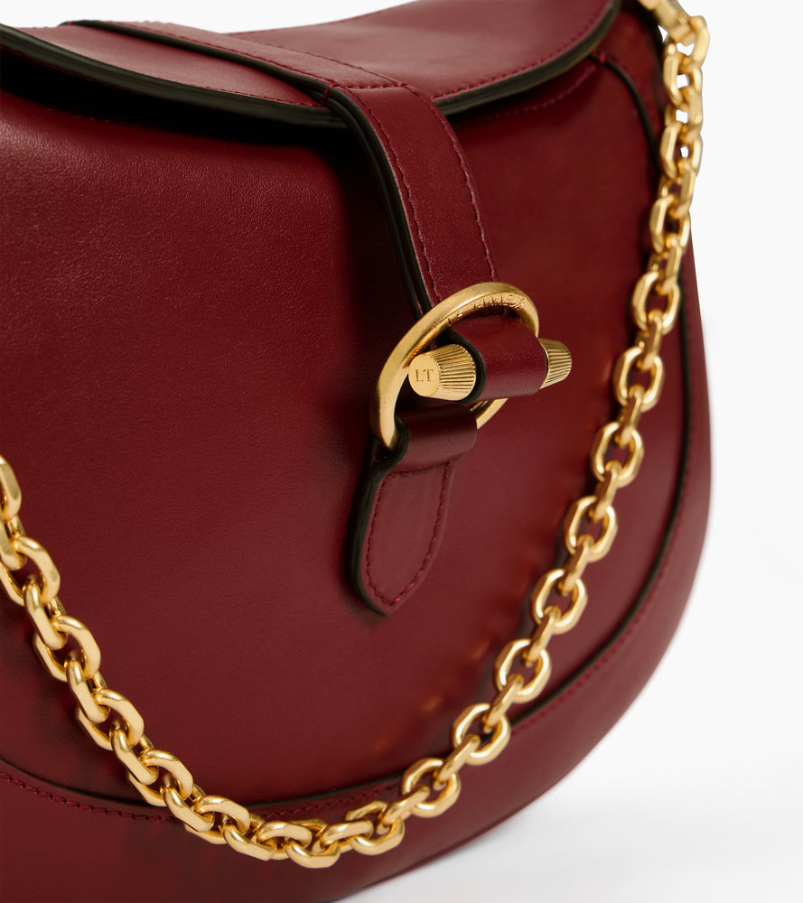 Petit sac bandoulière Pia en cuir lisse