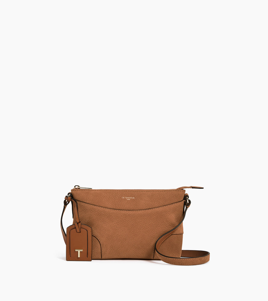 Petit sac bandoulière Romy en cuir nubuck grainé